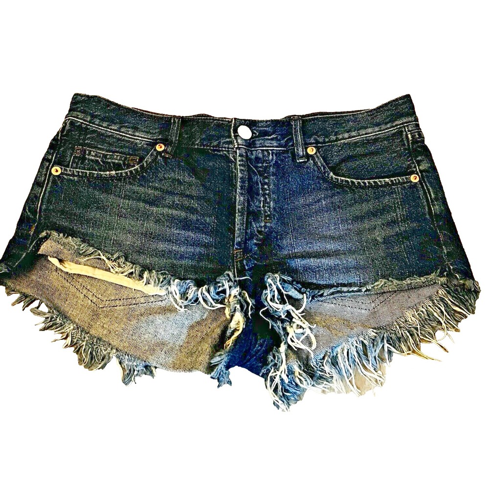 WE THE FREE‎ Cutoff Denim Jean Shorts  Size XS boho chic grunge
